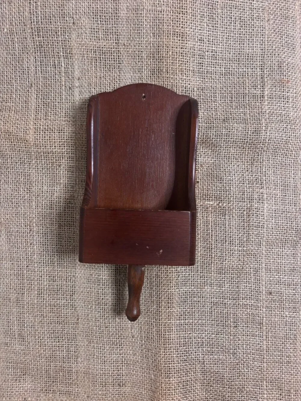 VTG Homco Country Wood Wall Pocket Letter Holder Sconce Farmhouse Decor